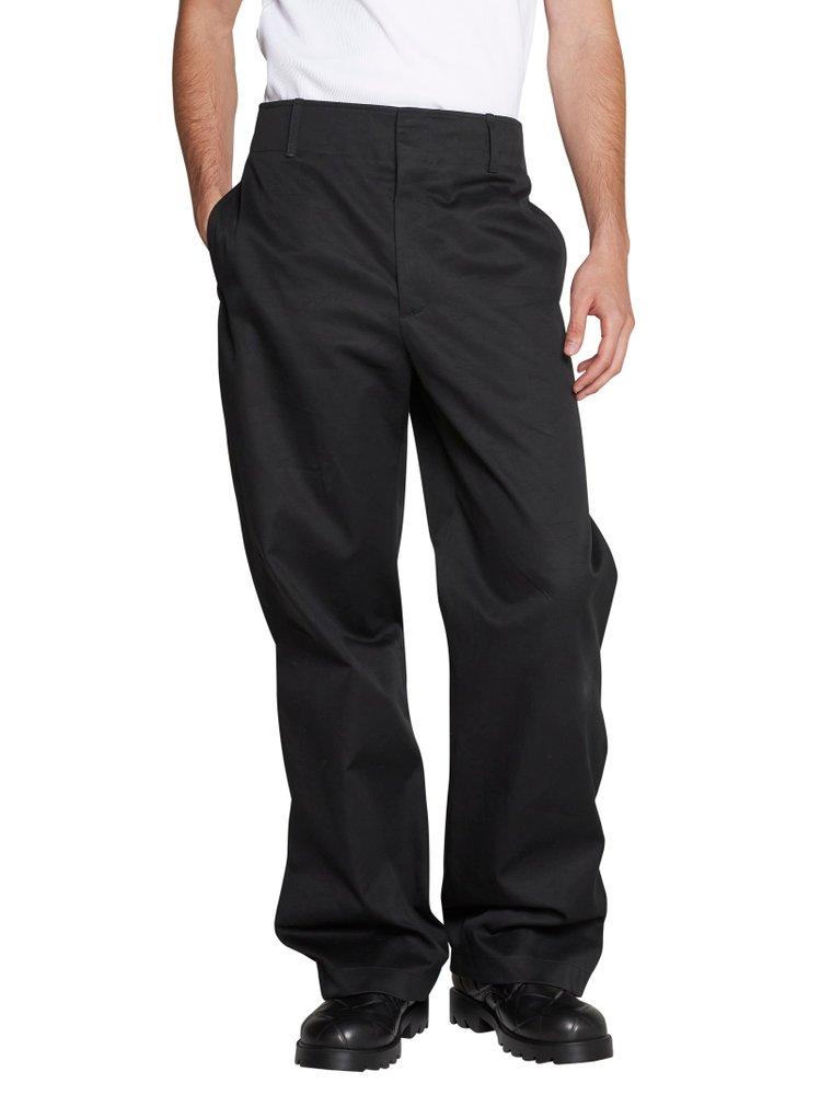 Bottega Veneta Strap Detailed Tailored Trousers in Black for