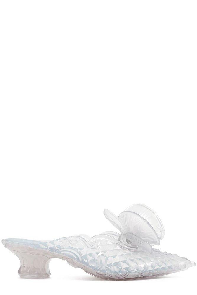 Y. Project X Melissa Flower Detailed Pointed Toe Mules in White | Lyst