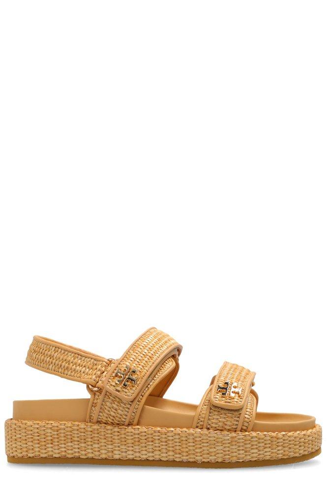 Tory Burch Kira Raffia Sandals in Brown | Lyst