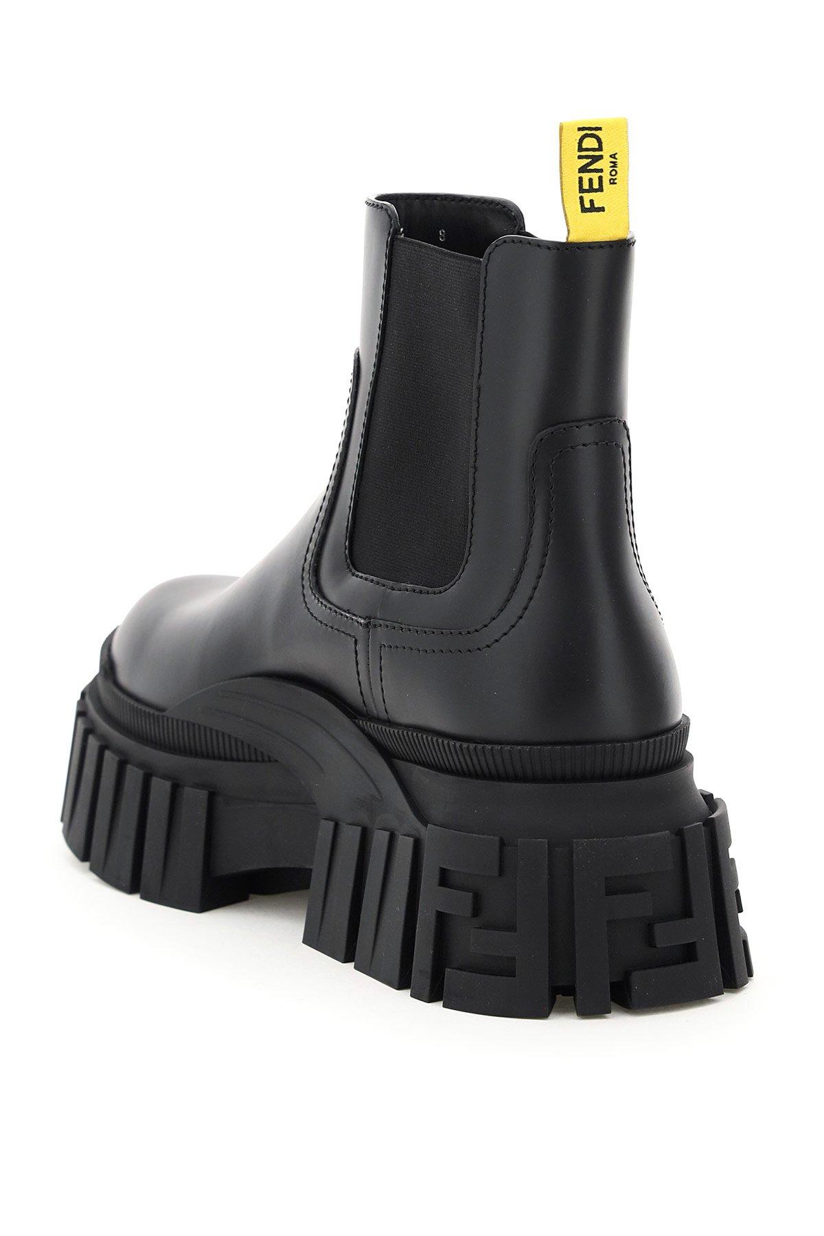 Fendi Chunky Sole Chelsea Boots in Black for Men | Lyst Canada