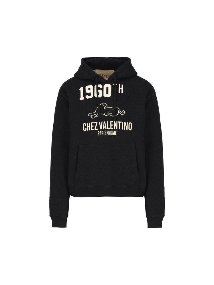 【関税込み】VALENTINO Chez Valentino print jersey hoodie Valentino Garavani Chez-print Hoodie | Neutrals | FARFETCH ID