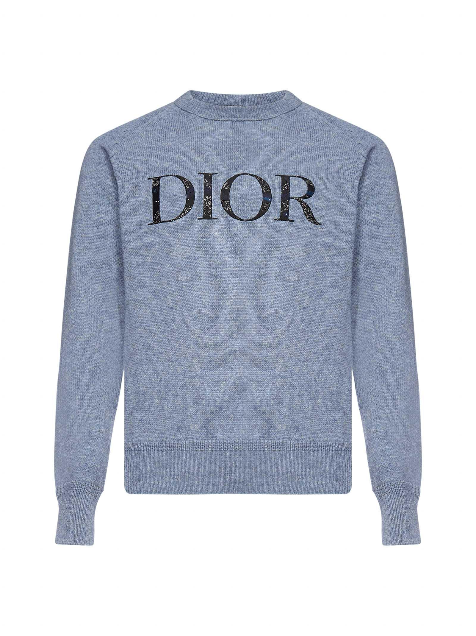 Dior Wool X Peter Doig Embroidered Knitted Sweater in Blue for Men 