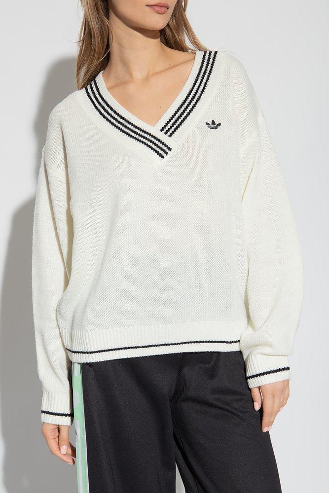 adidas Originals Sweater With Logo in White | Lyst