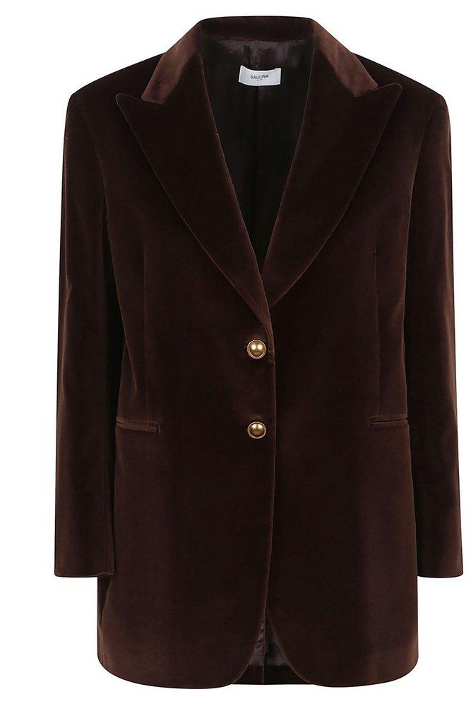 ジャケット SAULINA AGNESE - Two-button viscose blend blazer (SA9123 1) saulina-Blue-Blazer-Jacket.jpeg