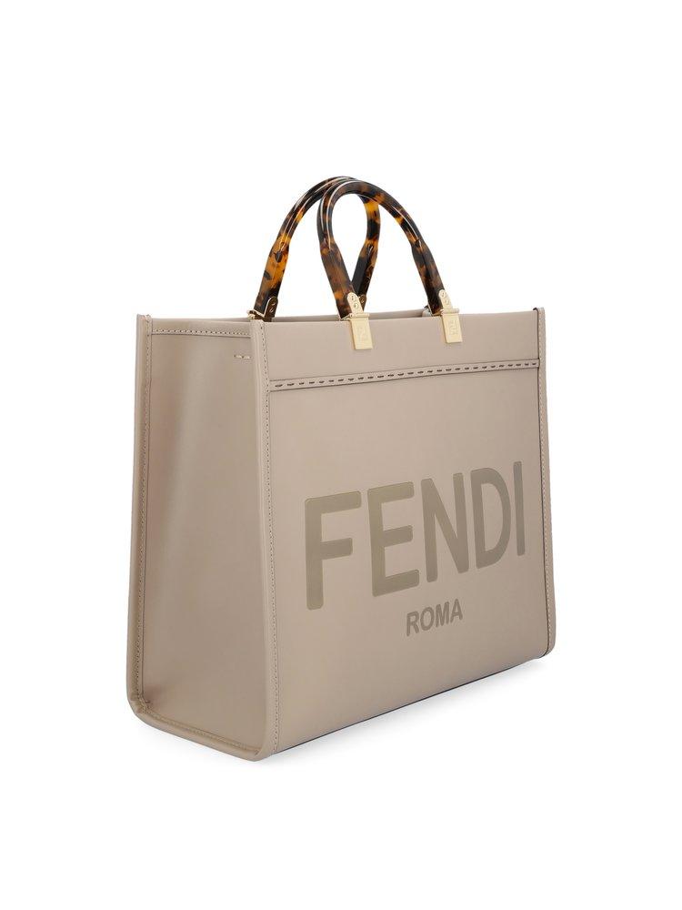 Fendi Leather Tote Bags in Grey (Natural) - Save 20% | Lyst