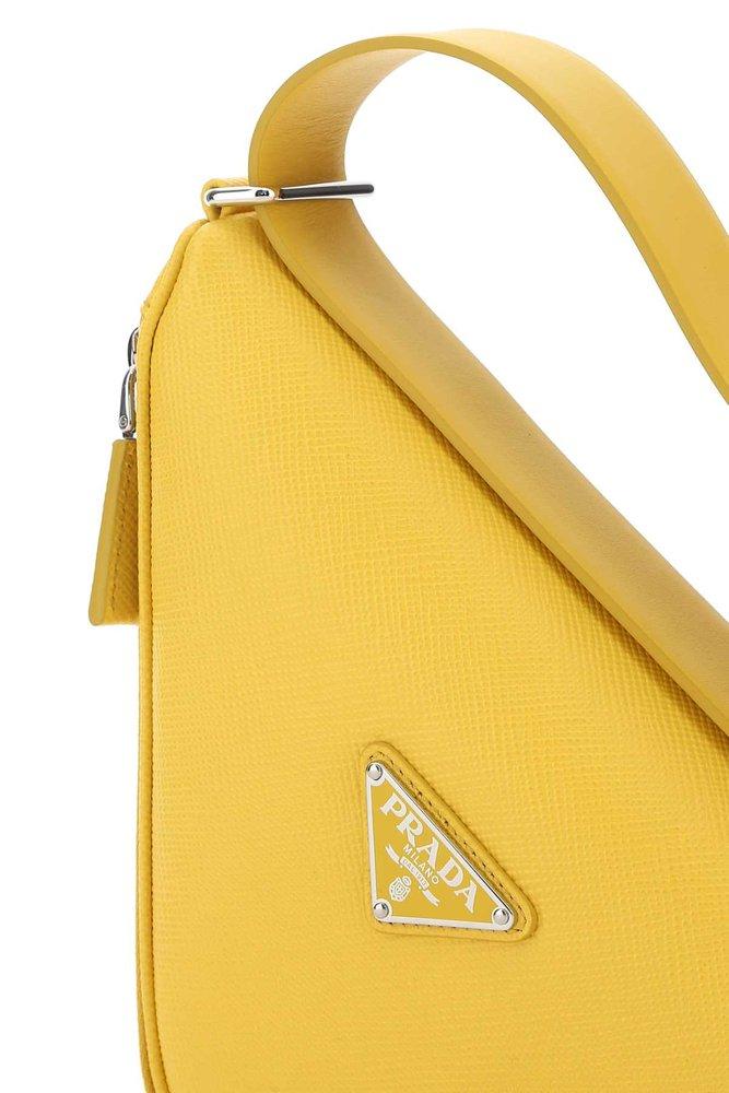 Prada Leather Belt Bag in Yellow for Men