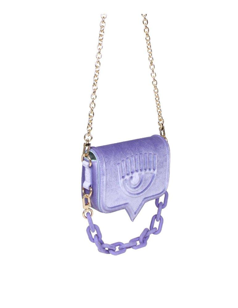 Chiara Ferragni Eyelike Chain-linked Clutch Bag in Purple | Lyst
