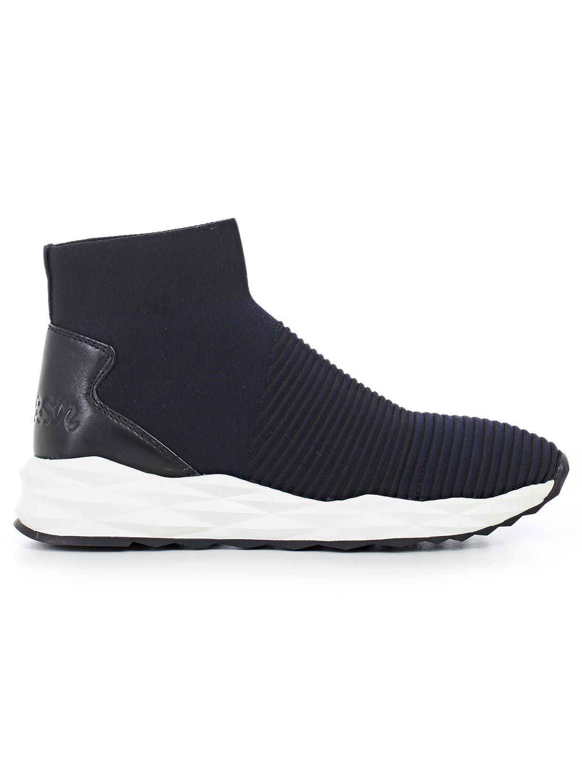 ash spot stripe sock sneaker