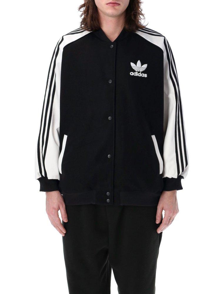 adidas Originals Oversized Varsity Jacket in Black for Men adidas Originals Oversized Varsity Jacket in Black for Men