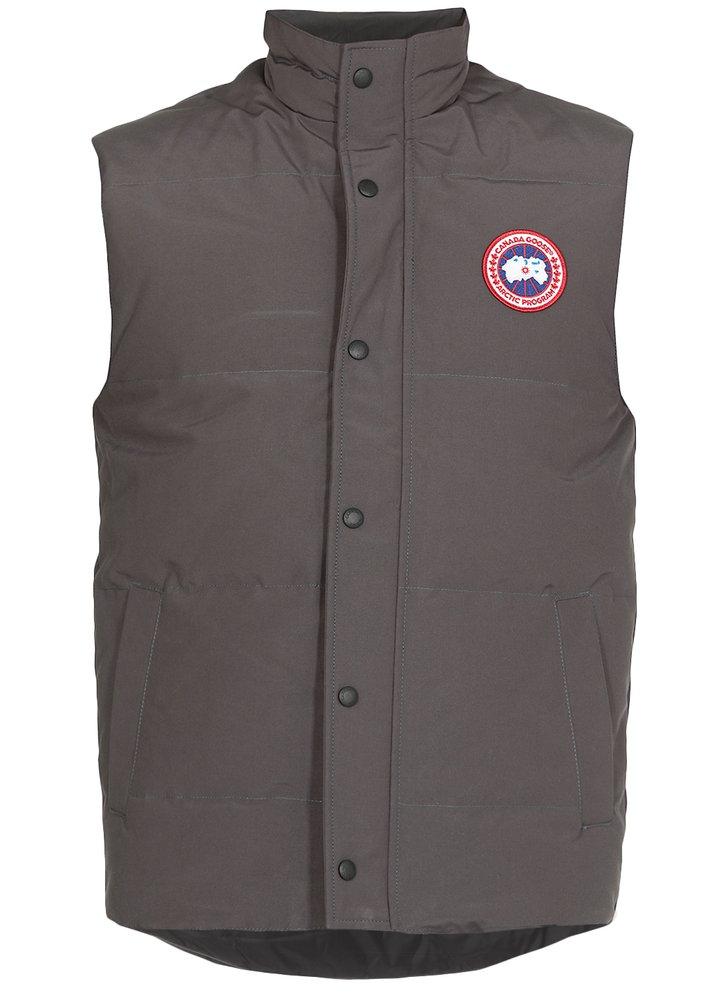 Canada Goose Synthetic Logo Patch High-neck Gilet in Brown for Men | Lyst