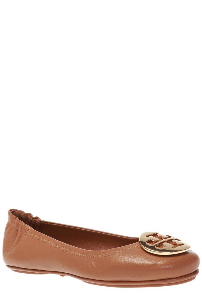Tory Burch Minnie Travel Ballet Flats in Brown | Lyst Canada