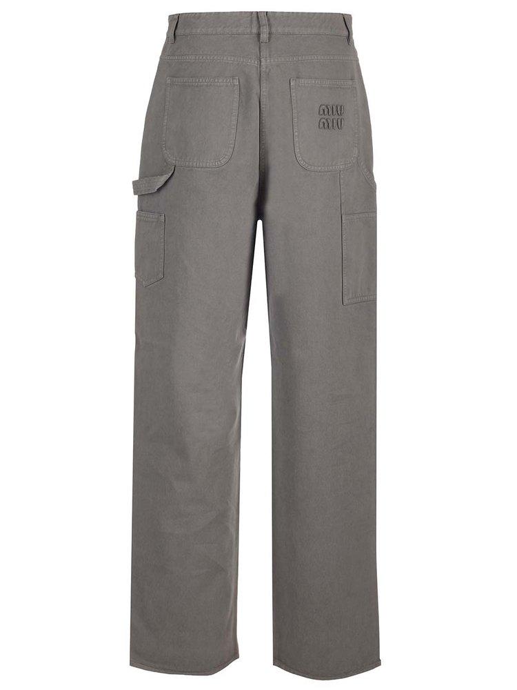 だう　miu miu archive grey slacks MIU MIU Size 2 Grey Houndstooth Wool Dress Pants – Sui