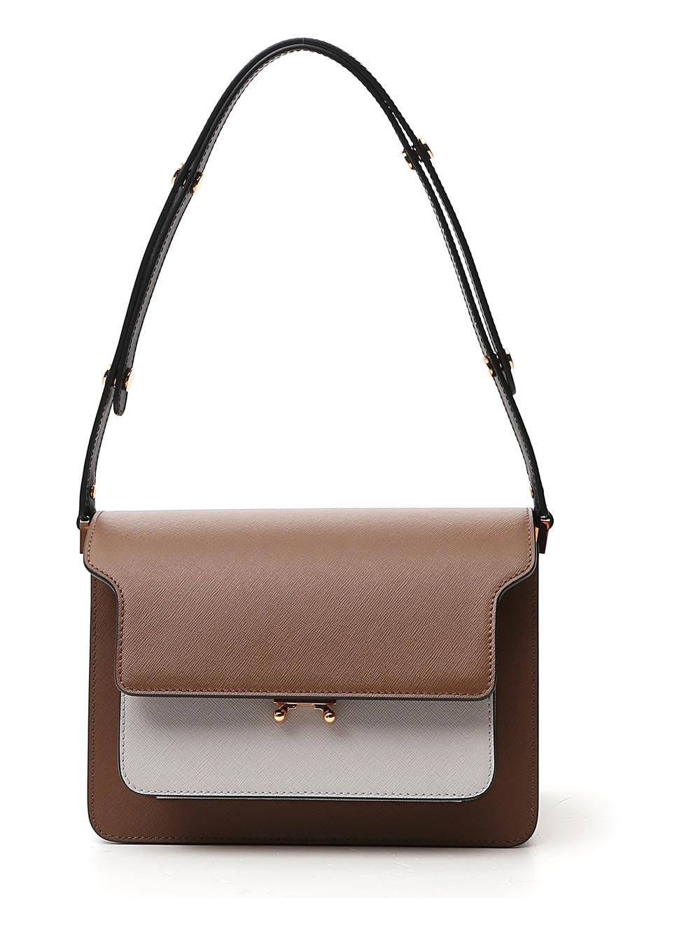 Marni Leather Trunk Shoulder Bag in Brown Lyst