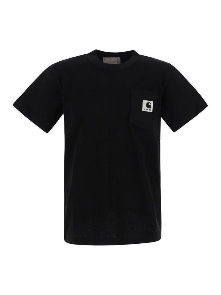 Sacai X Carhartt Wip Logo Patch Crewneck T-shirt in Black for Men