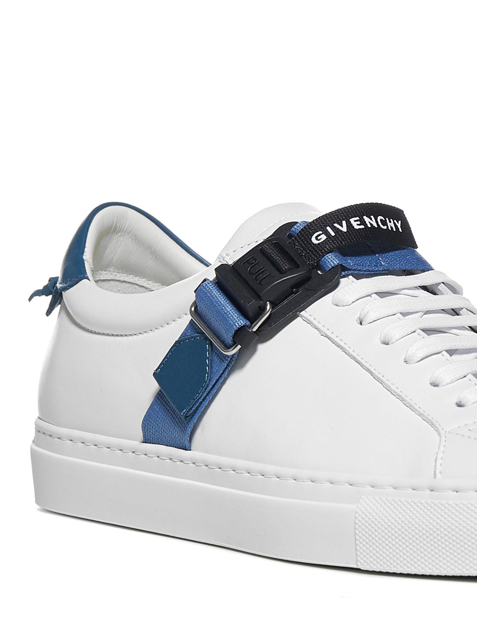 slidbane Mos vene Givenchy Urban Street Strap-detail Leather Sneakers in Blue for Men | Lyst