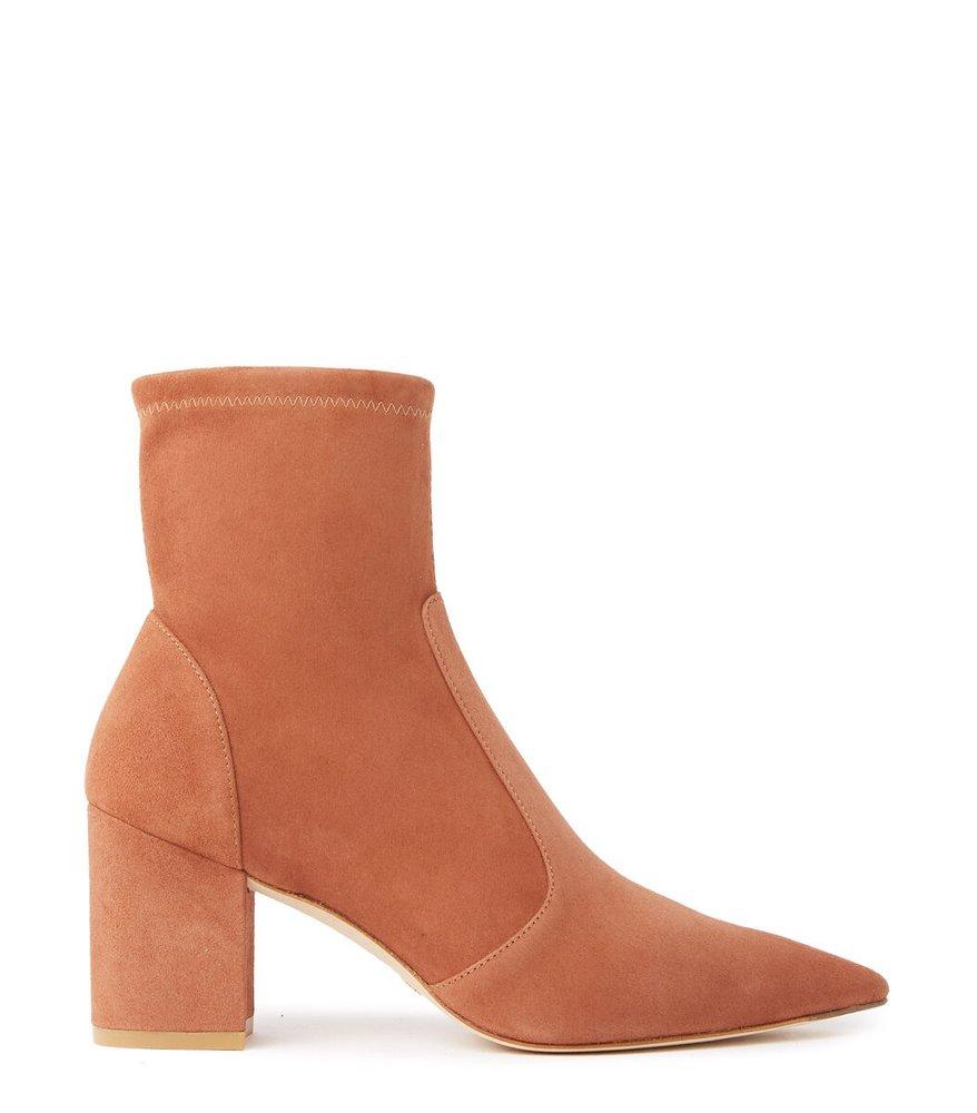 stuart weitzman quinn leather ankle bootie