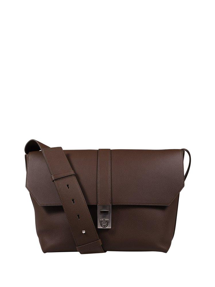 Ferragamo Foldover Top Messenger Bag in Brown for Men Lyst