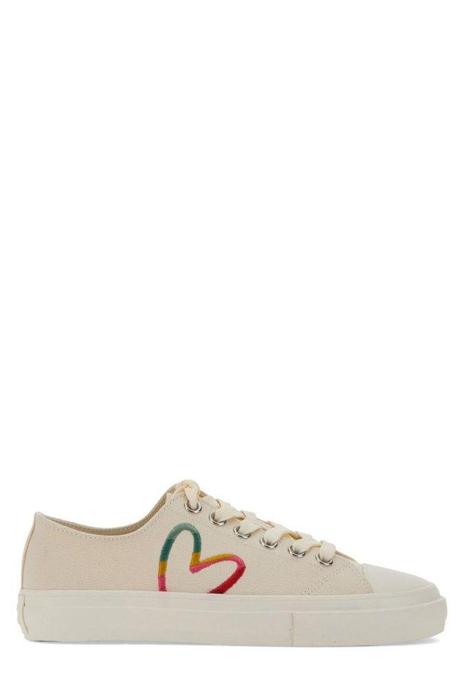 Paul Smith Swirl Heart Lace-up Sneakers in White | Lyst