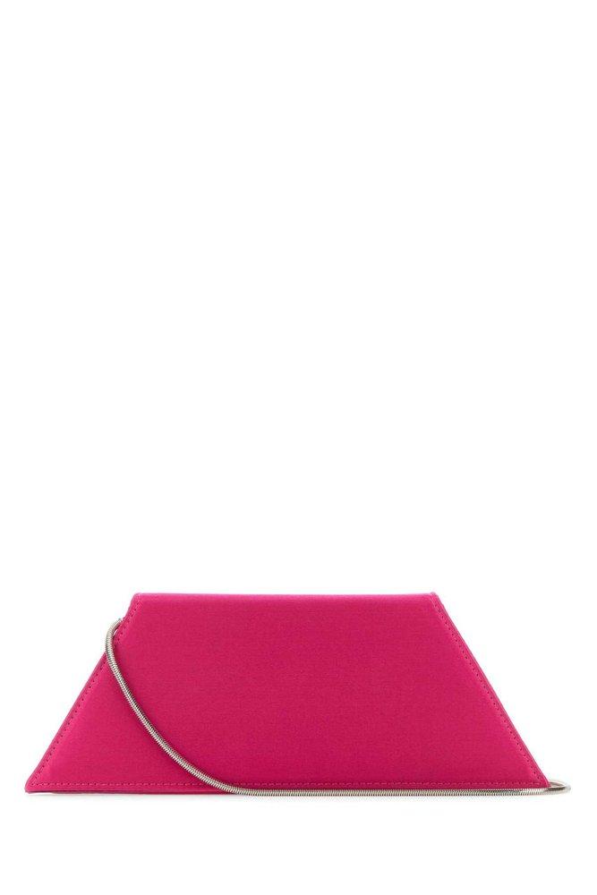 AMINA MUADDI Super Amini Yigit Logo Plaque Clutch Bag in Pink | Lyst
