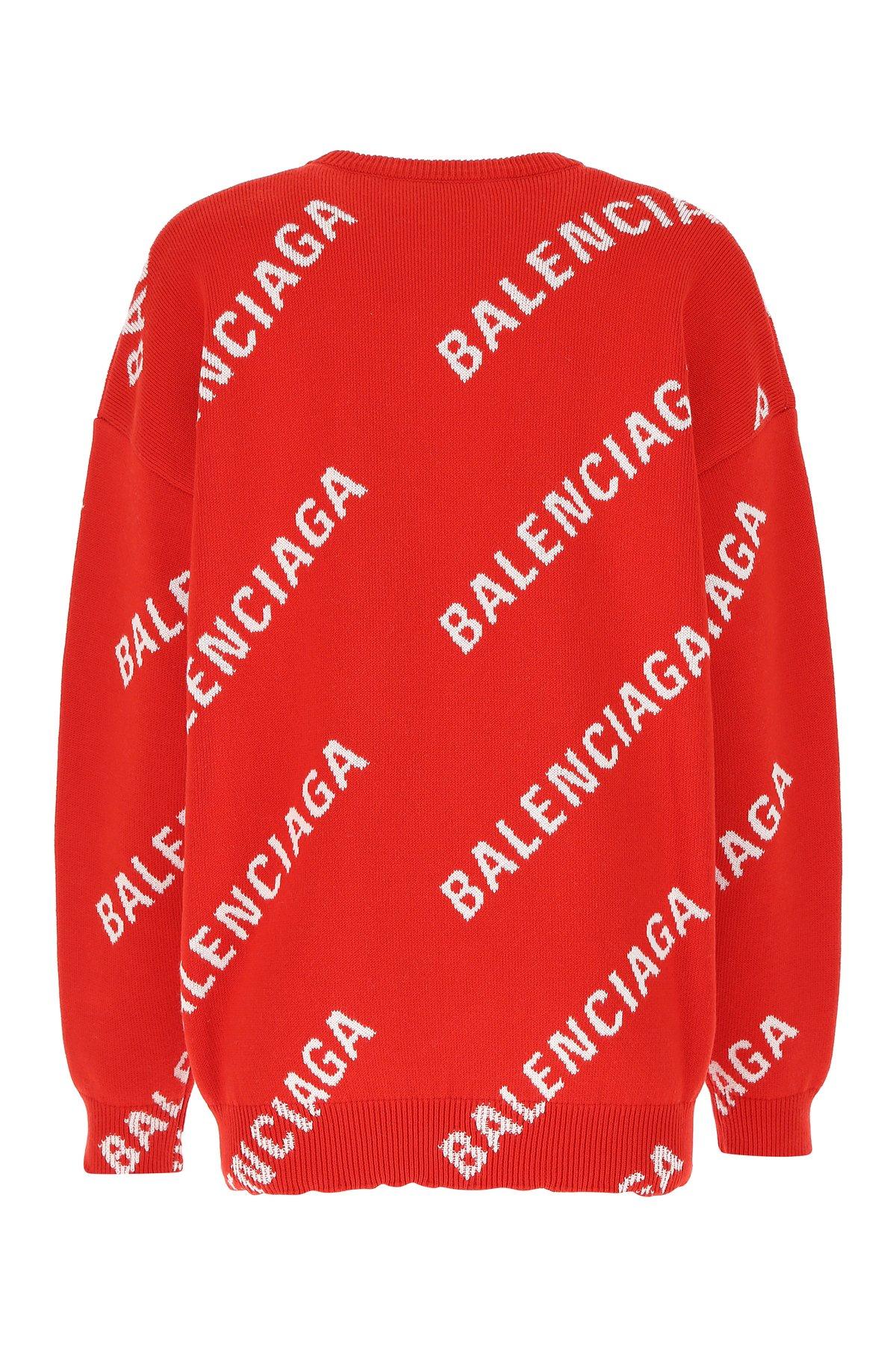 Balenciaga logo wool sweater hot sale