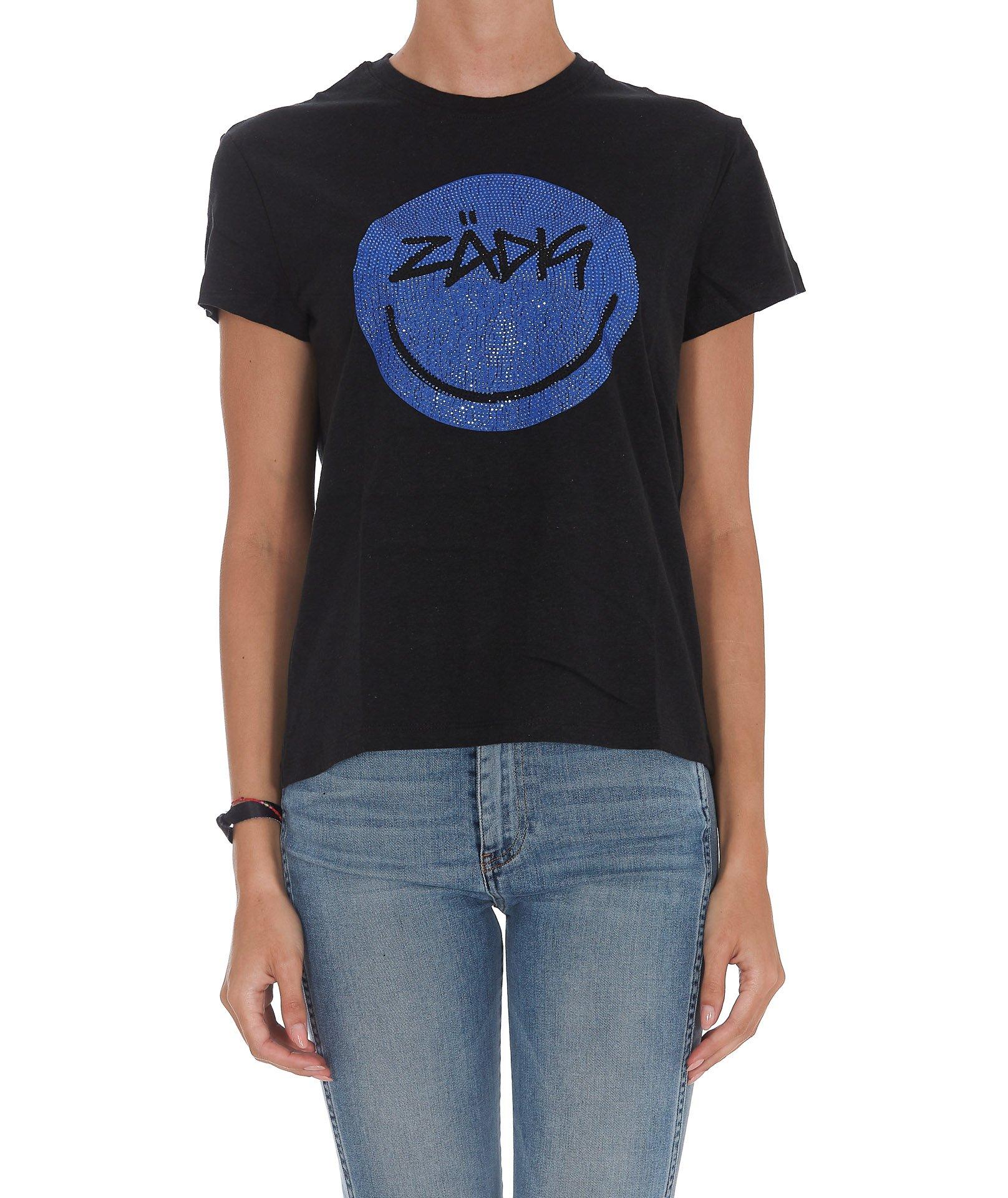 Zadig & Voltaire Zoe Happy T-shirt in Black | Lyst