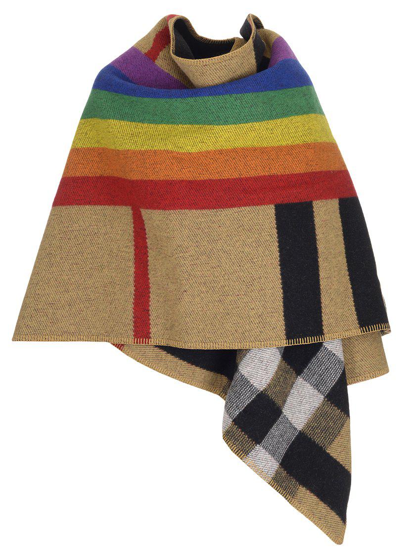 burberry poncho rainbow