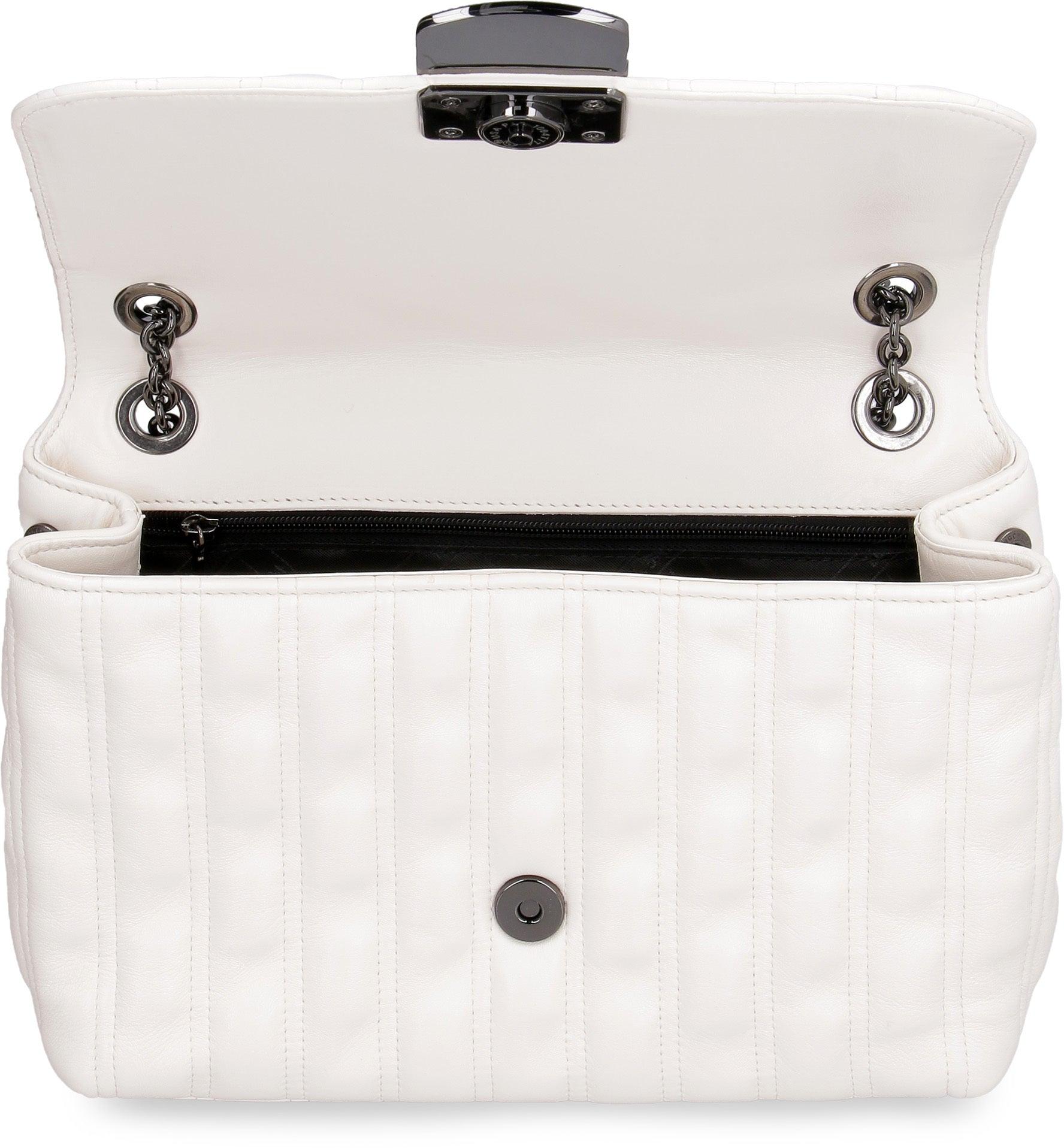Longchamp Brioche Leather Shoulder Bag in White