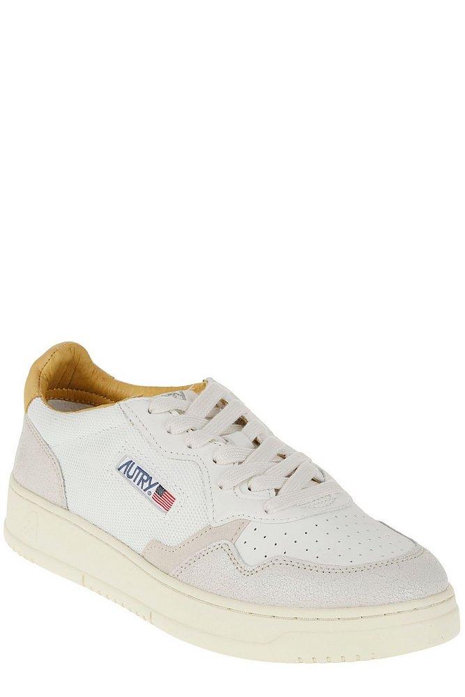Autry Crack Nubuck Lace-up Sneakers in White for Men | Lyst