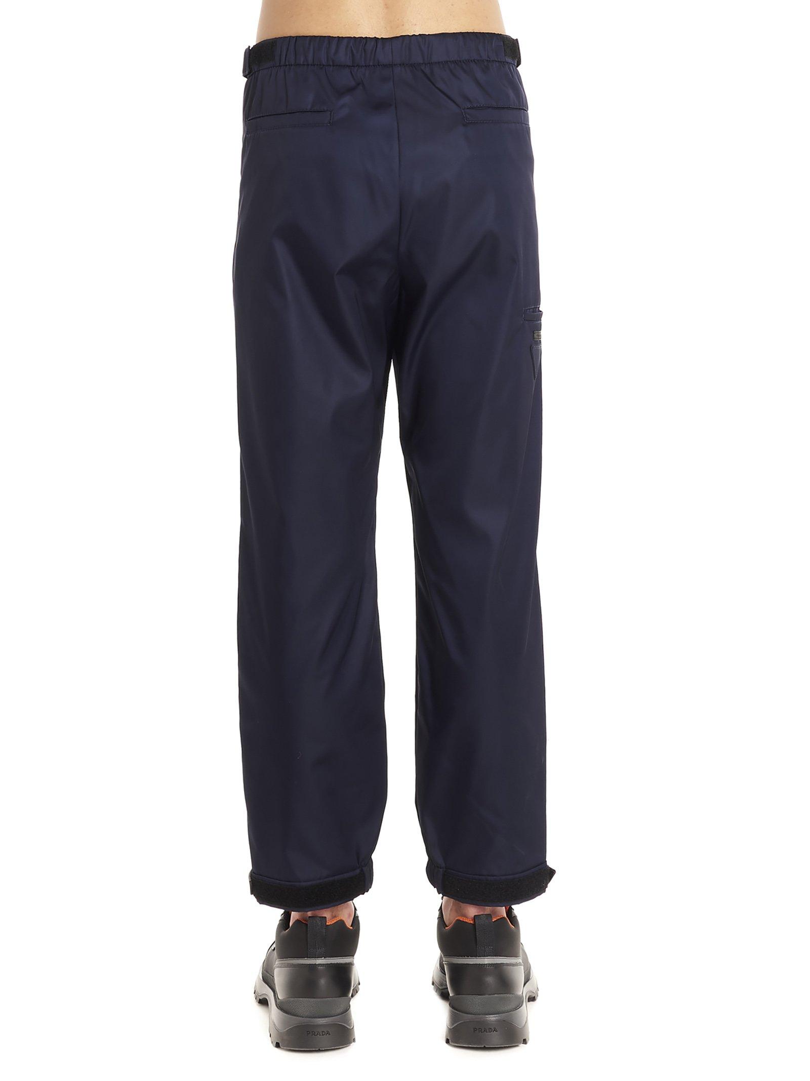 Prada Synthetic Strap Ankle Trousers in Blue for Men | Lyst