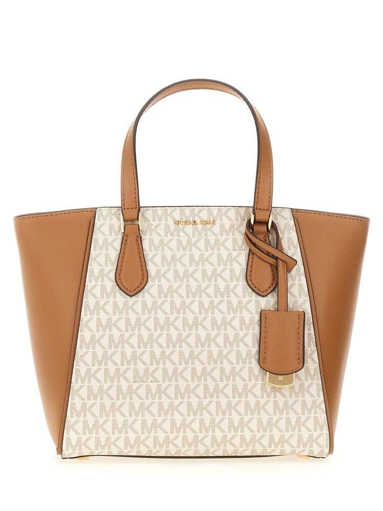 Michael kors white and tan handbag hot sale