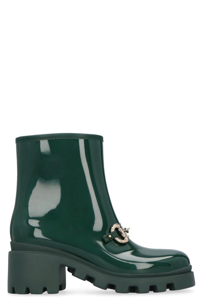 Gucci Heeled Boots in Green | Lyst