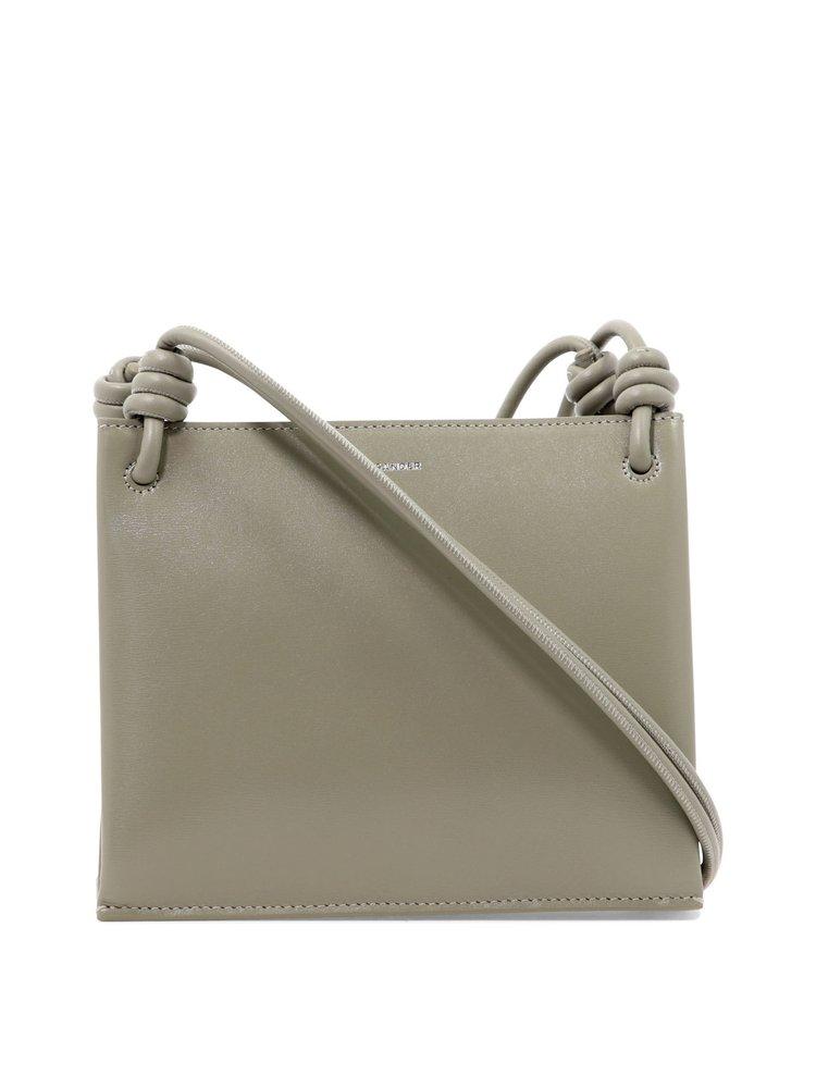 Jil Sander Knot-detail Open-flap Crossbody Bag in Green | Lyst