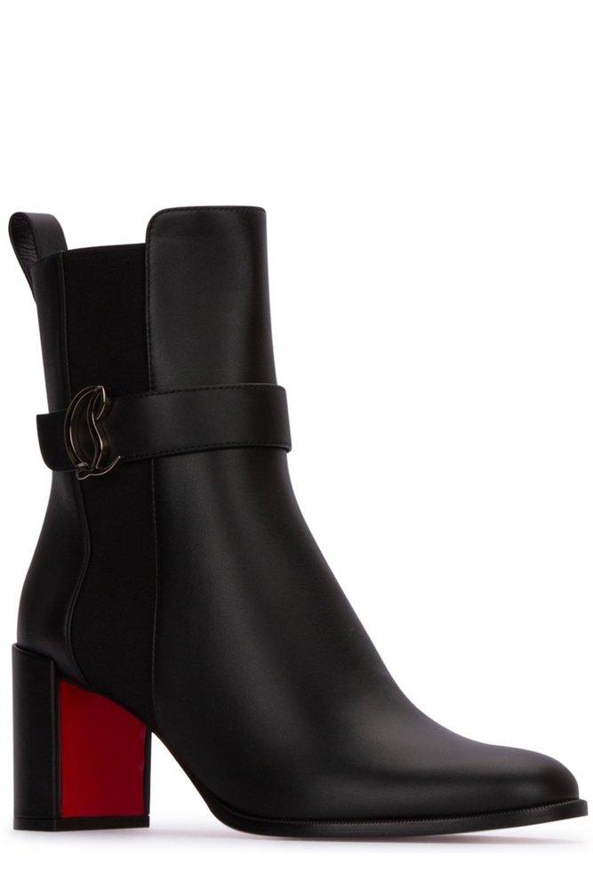 Christian Louboutin Cl Chelsea Booty Leather Boots 70 in Black Lyst