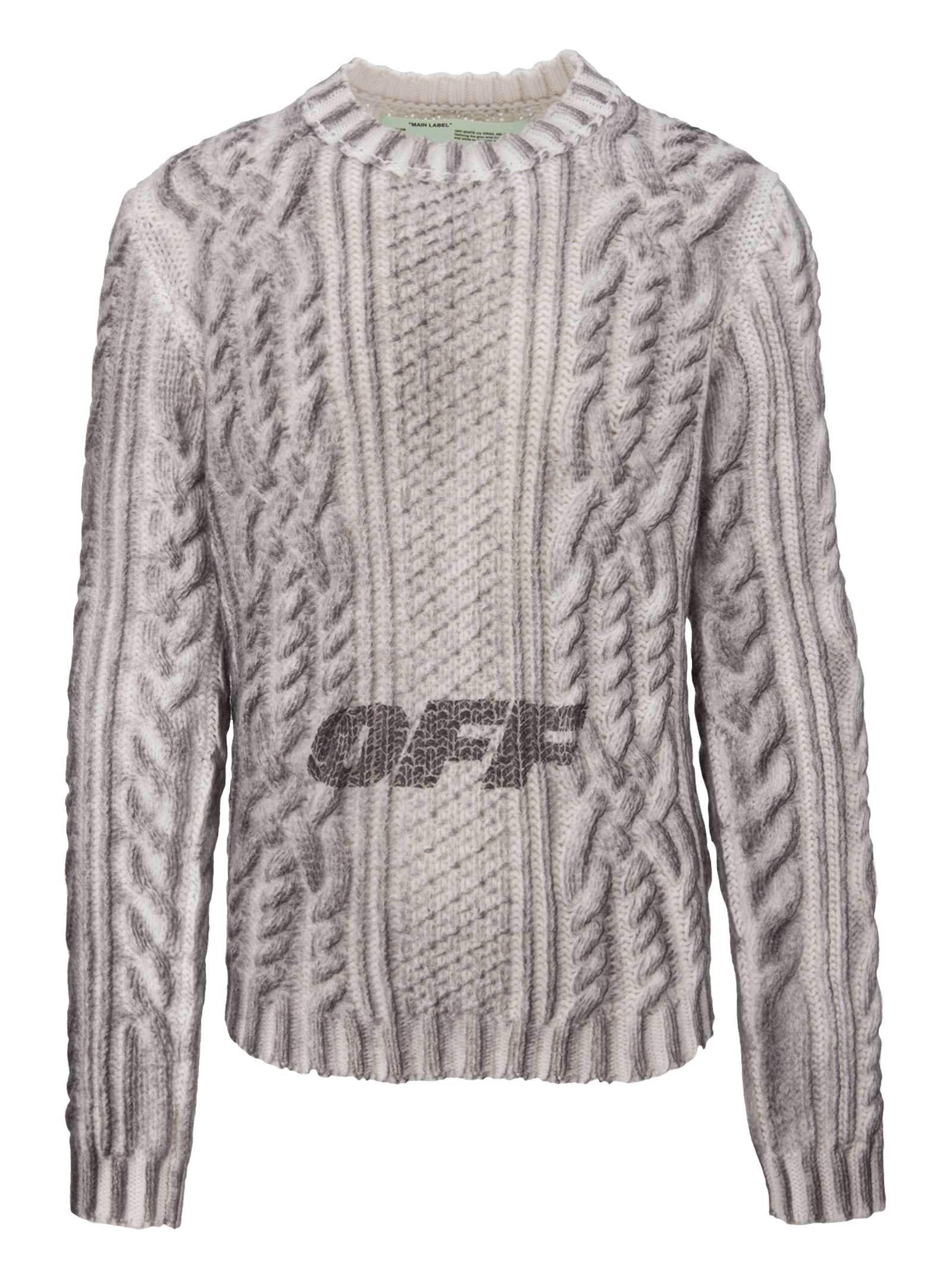 off white cable knit sweater