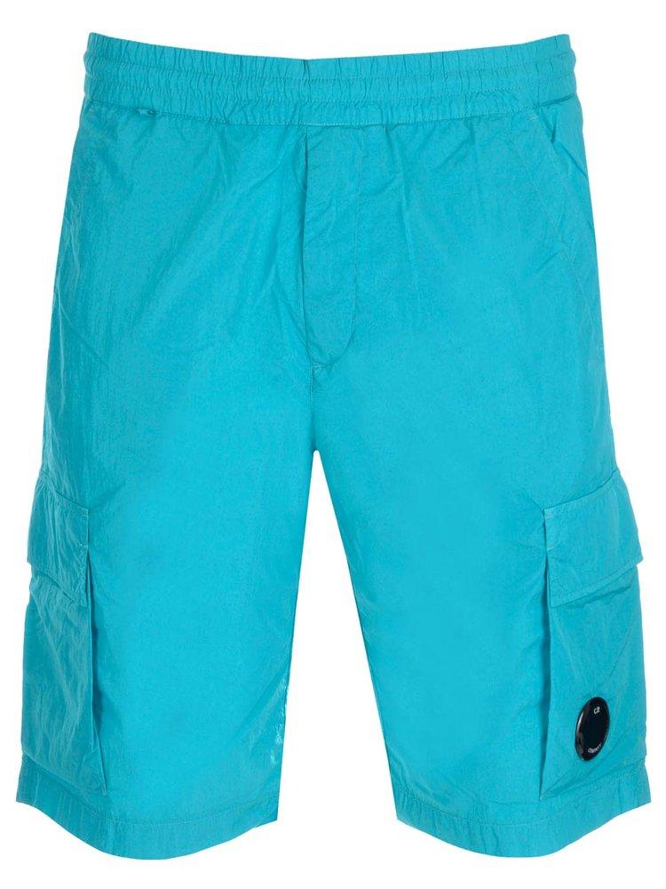 C.P. Company Logo Plaque Kneelength Cargo Shorts in Blue for Men Lyst