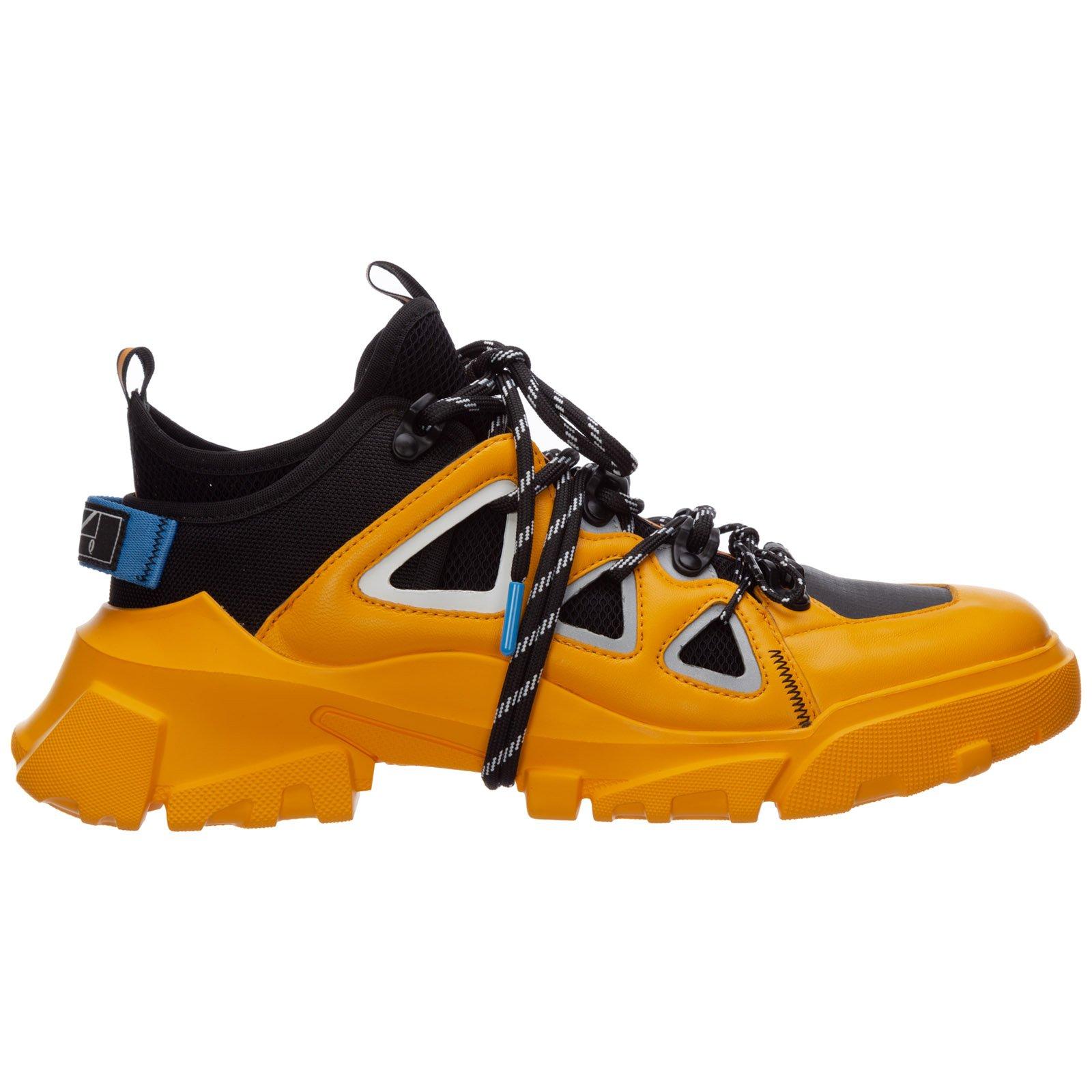 McQ Leather Orbyt Sneakers in Yellow for Men - Lyst