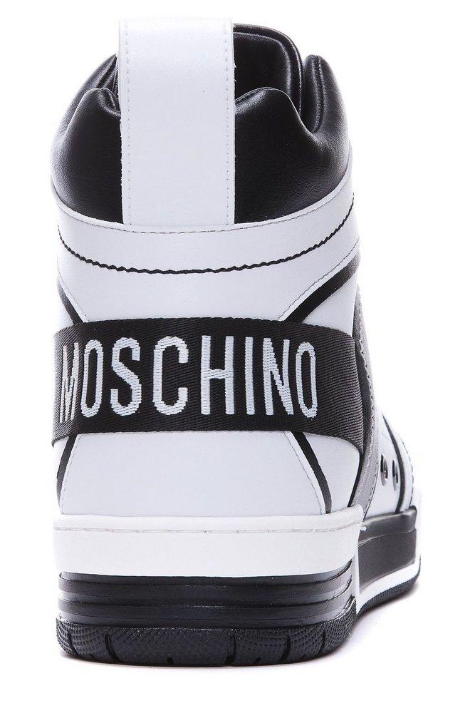 Moschino Lace-Up High-Top Sneakers in White for Men | Lyst Moschino Lace-Up High-Top Sneakers in White for Men | Lyst