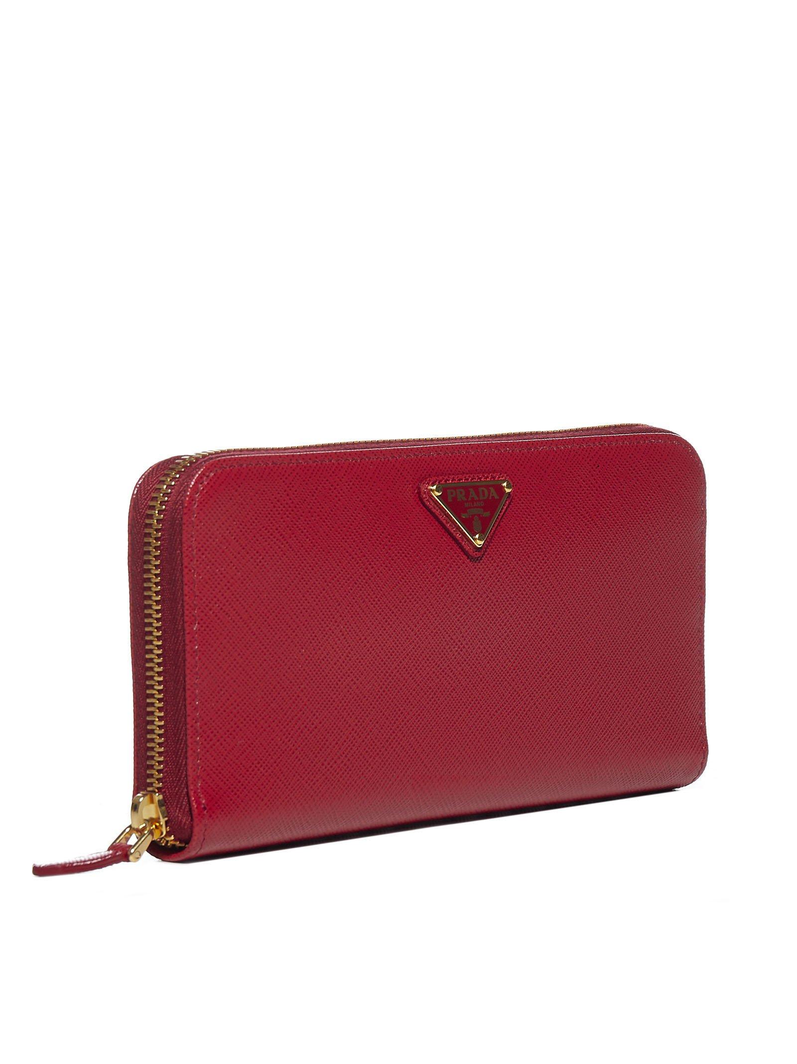prada wallet red
