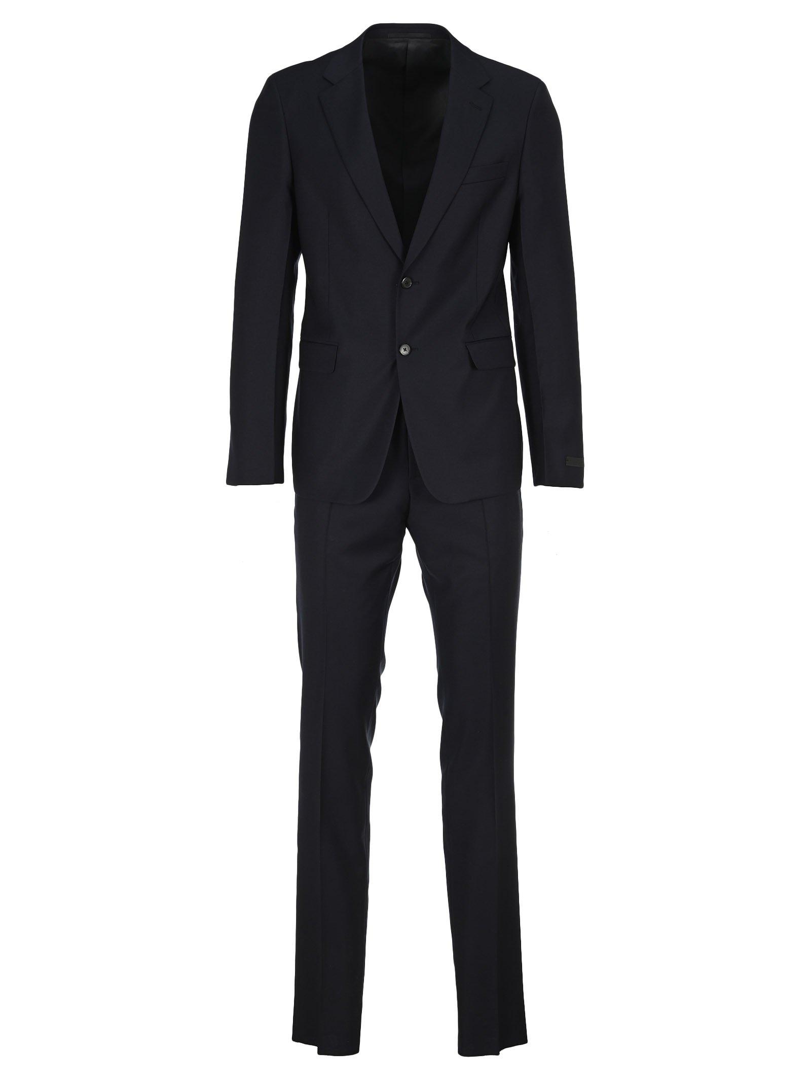 Prada Wool Two-piece Tailored Suit in Navy (Blue) for Men - Lyst