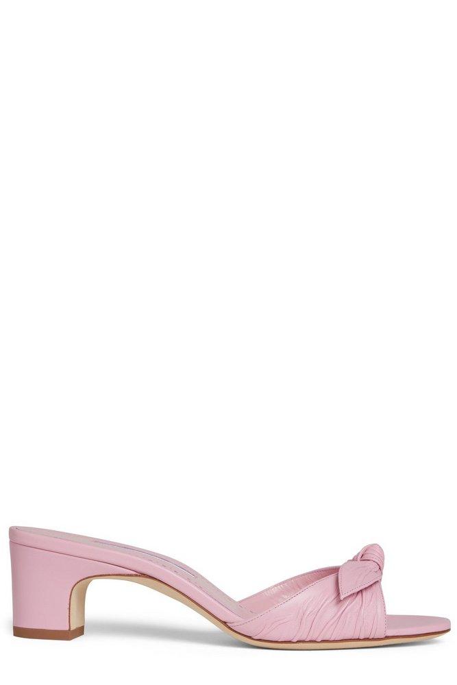 Mules Manolo Blahnik En Daim Rose - Sandales Plates Taille 39, Neuves Sans Boîte