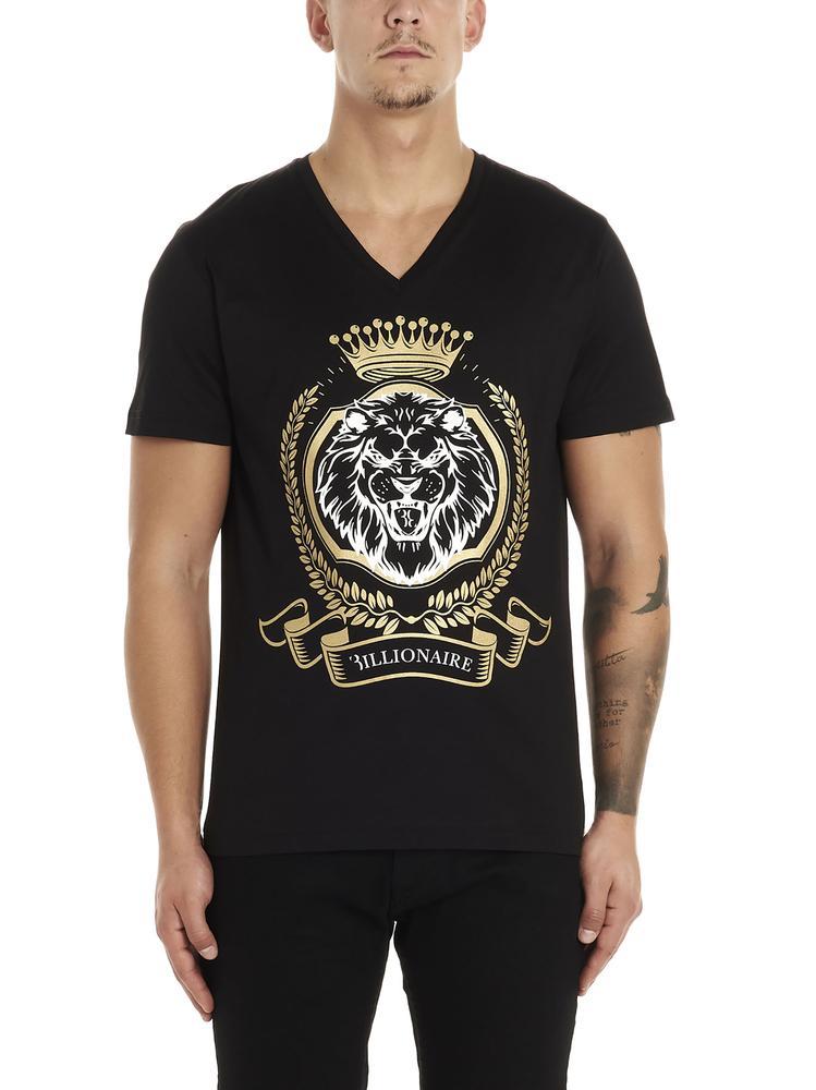 Billionaire Cotton 'lion' T-shirt in Black for Men - Lyst
