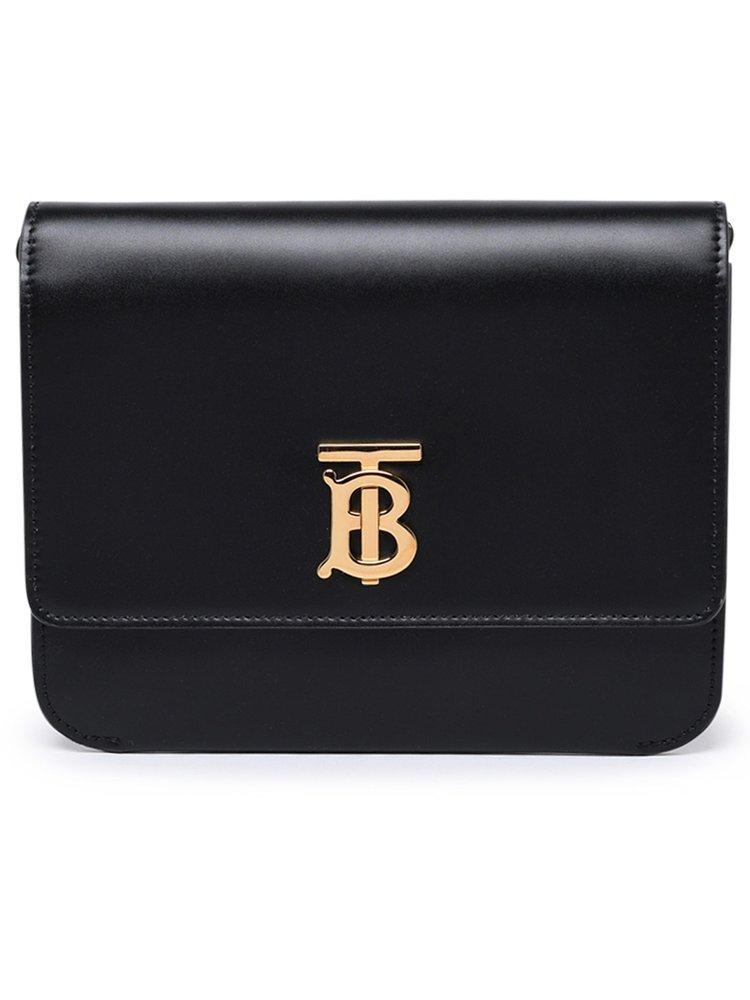 Burberry Tb Plaque Clutch Bag in Black | Lyst