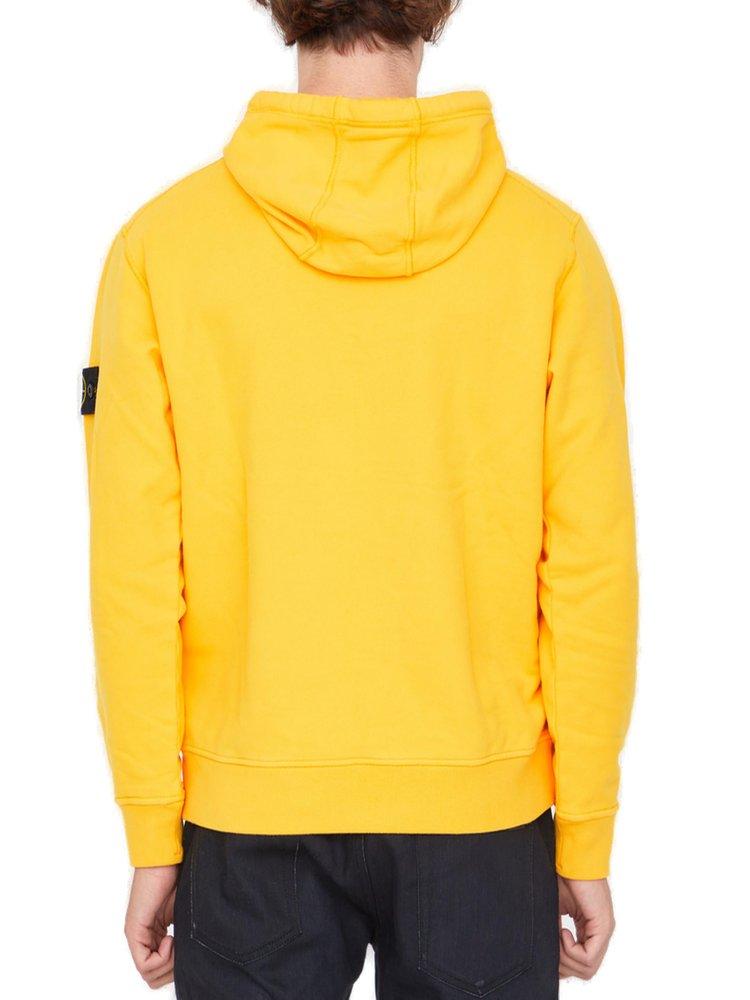 Stone Island Yellow Cotton Hoodie for Men Lyst