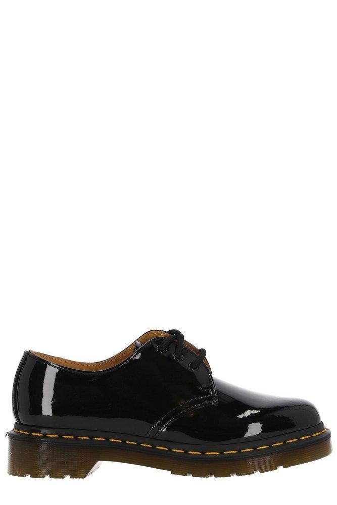Dr. Martens 1461 Round Toe Lace-up Shoes in Black | Lyst
