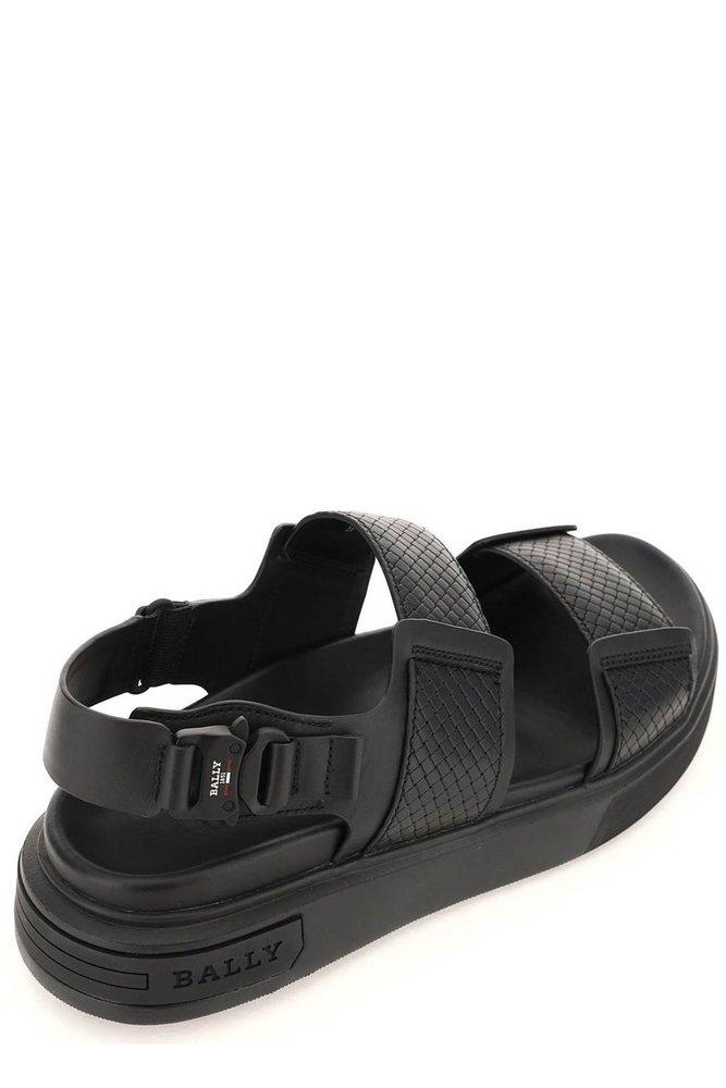 Bally Jaron Buckled Open Toe Sandals in Black for Men | Lyst