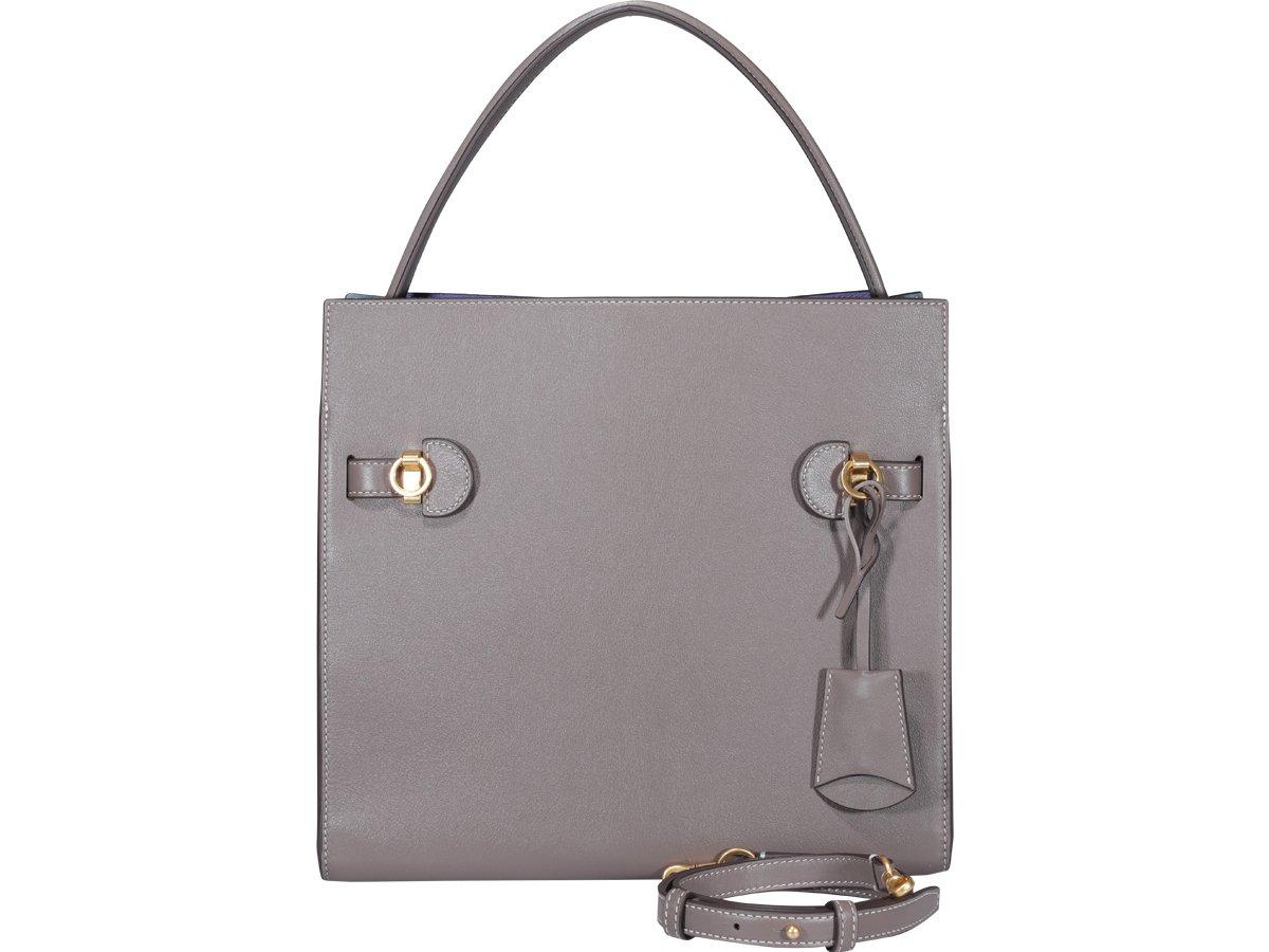 Tory Burch Lee Radziwill Double Tote Bag in Gray