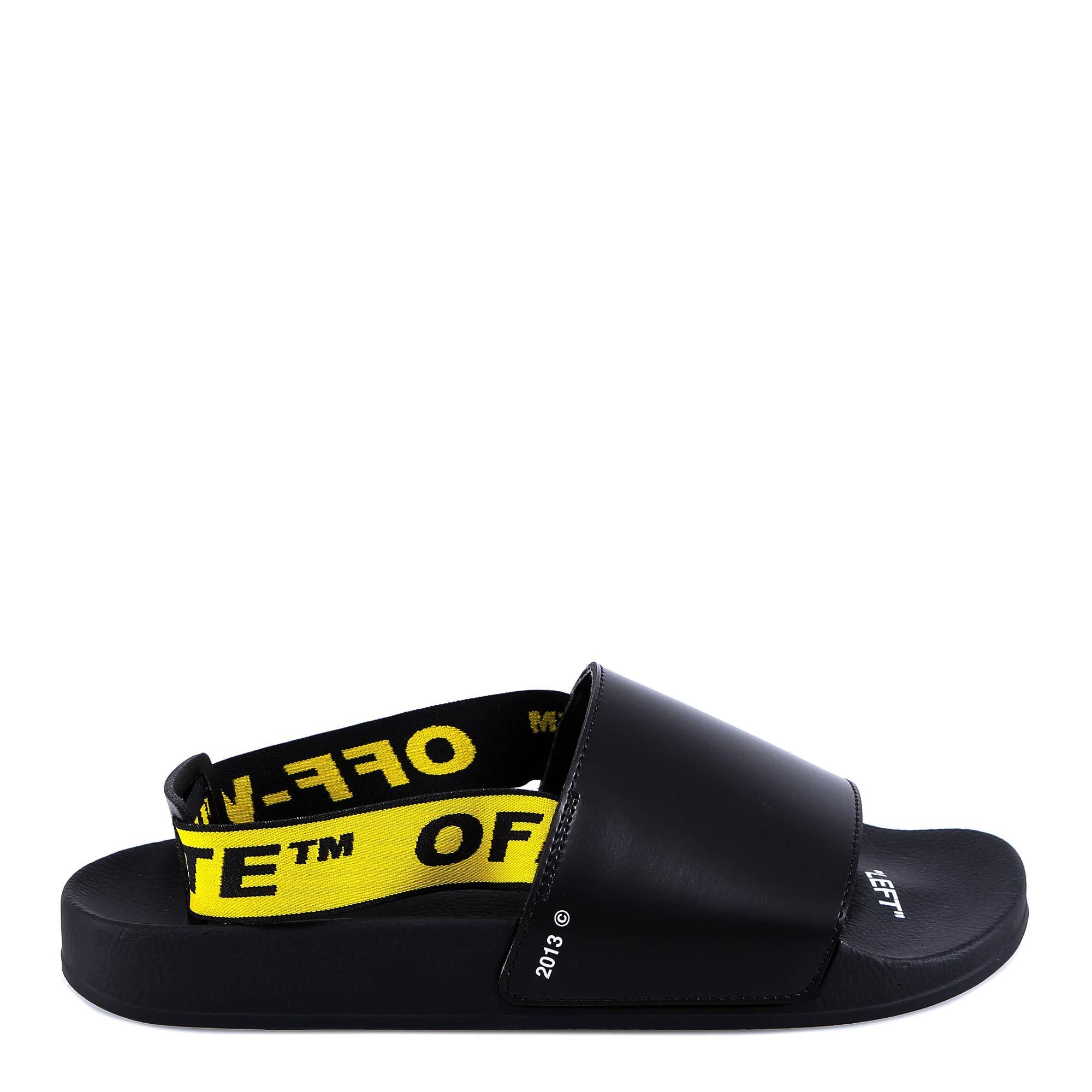Off-White c/o Virgil Abloh Rubber Industrial Strap Sandals in Black for ...