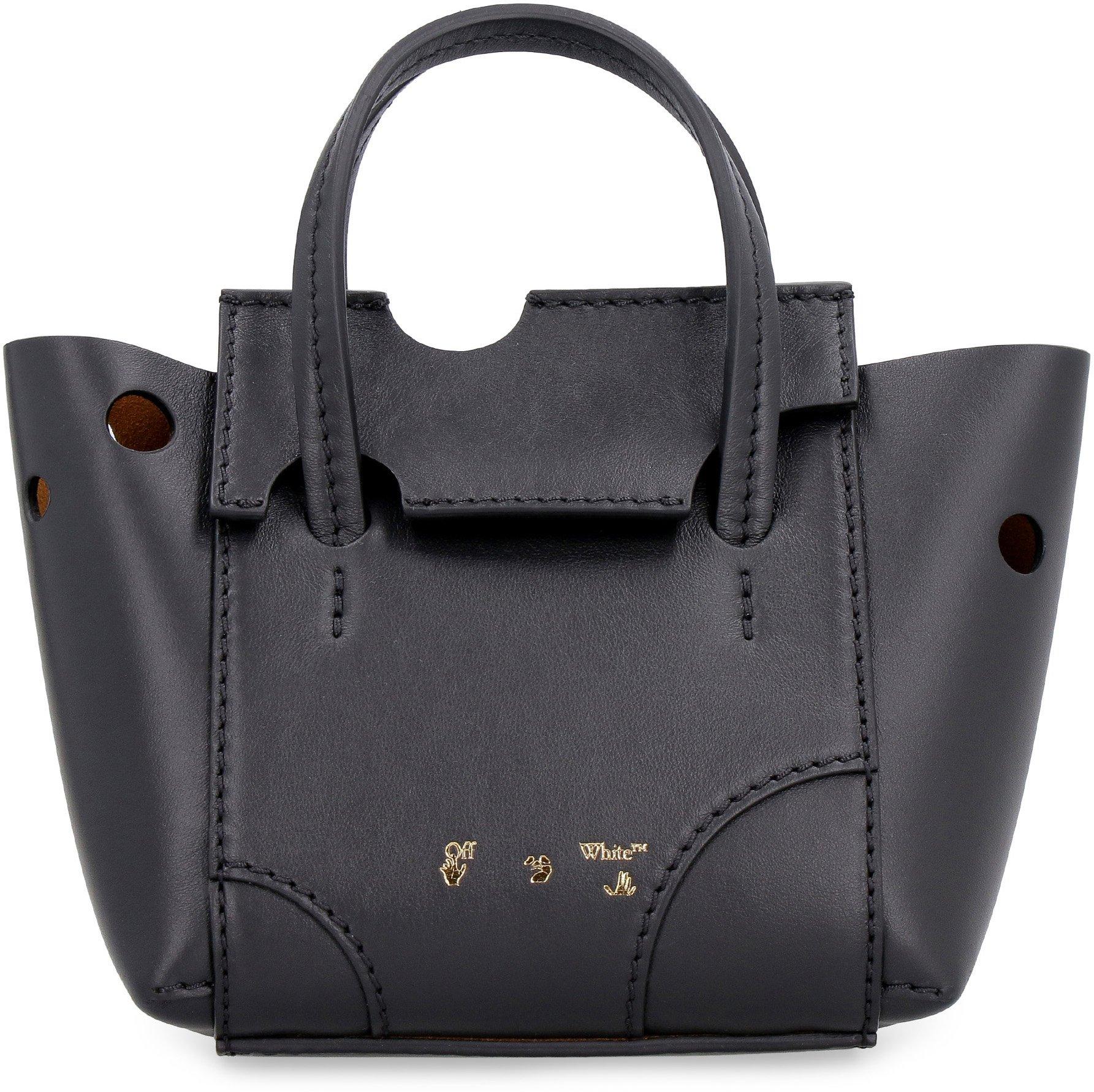 off white bolsa strap black