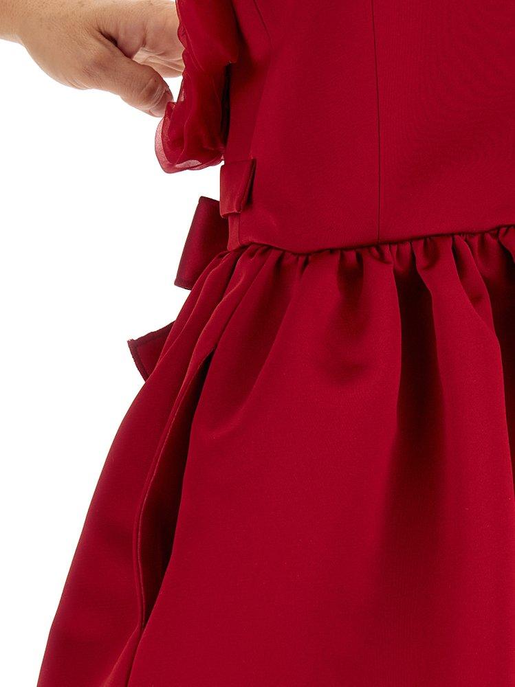 Giambattista Valli Rose Bow Dress in Red | Lyst UK