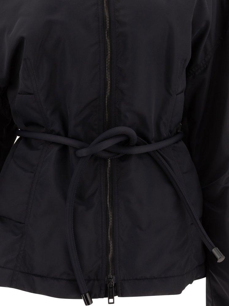 ★25SS SPORTMAX ZEBU ベルト付き ショート ボンバージャケット Short padded bomber jacket, black | Sportmax